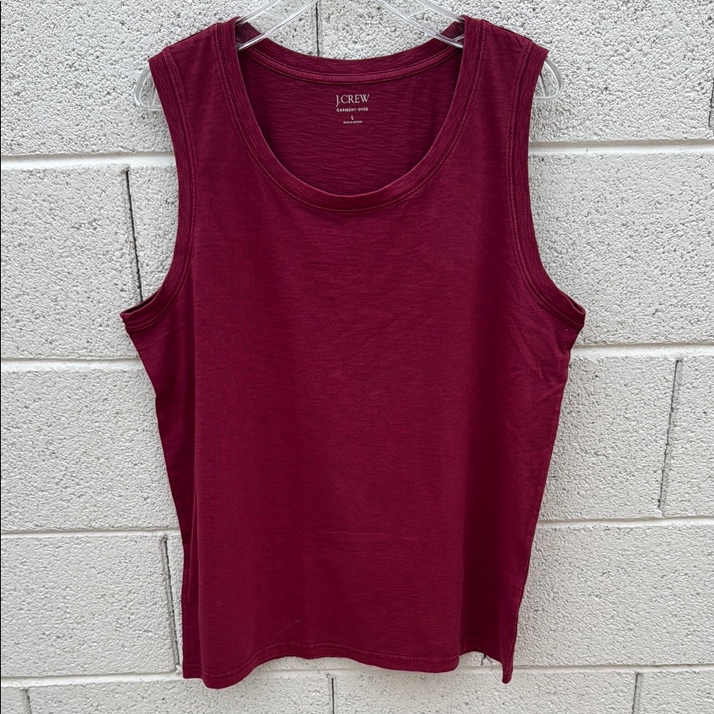 J. Crew Red Muscle Tee Classic Knit Top